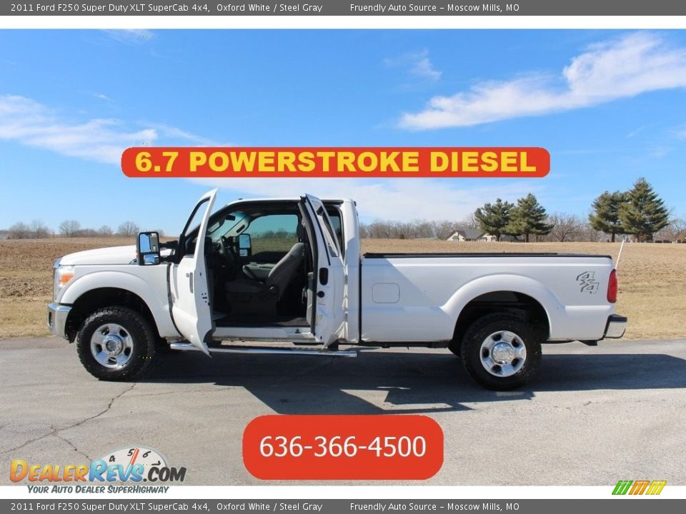 2011 Ford F250 Super Duty XLT SuperCab 4x4 Oxford White / Steel Gray Photo #1