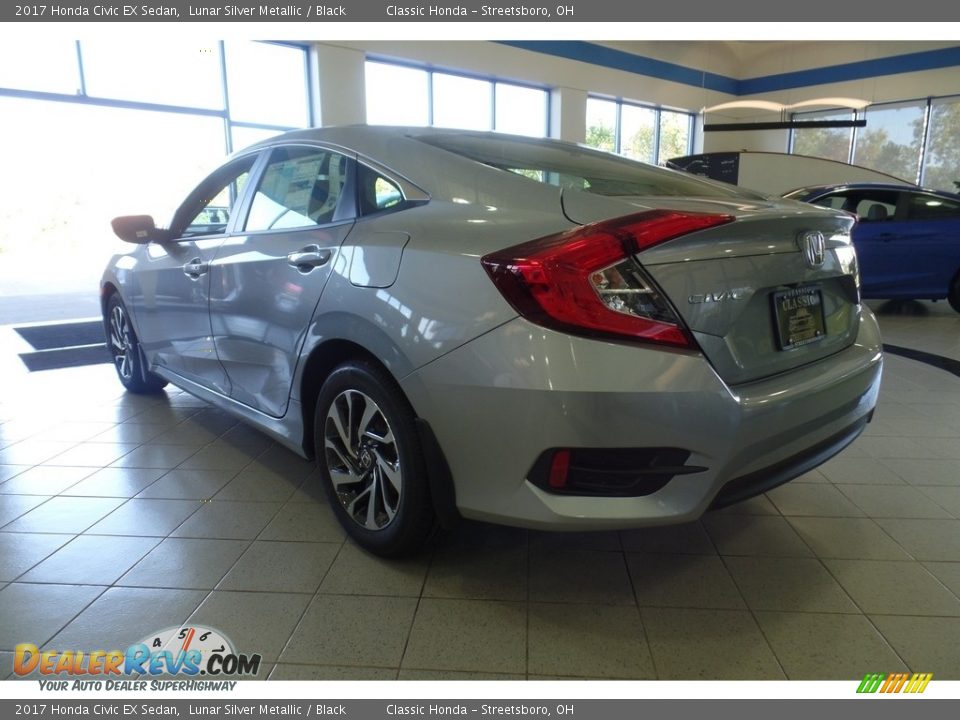 2017 Honda Civic EX Sedan Lunar Silver Metallic / Black Photo #2