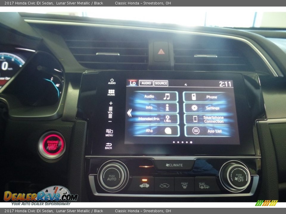 2017 Honda Civic EX Sedan Lunar Silver Metallic / Black Photo #12