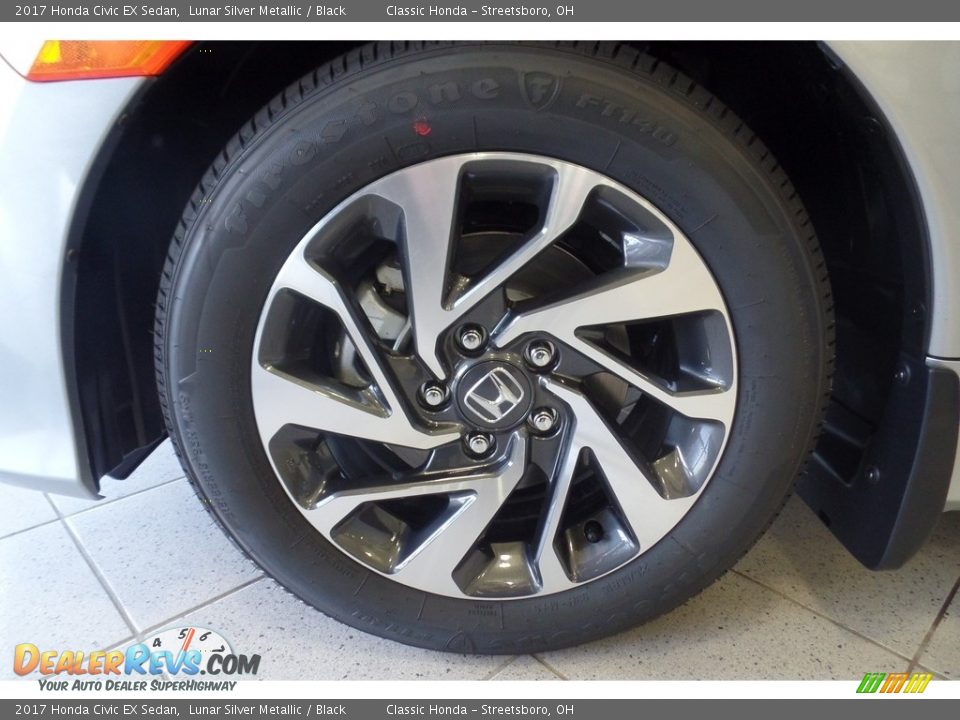 2017 Honda Civic EX Sedan Lunar Silver Metallic / Black Photo #15