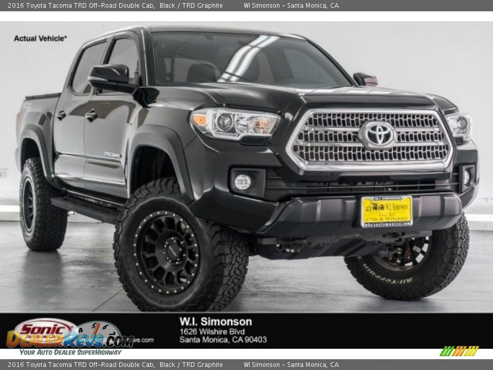 2016 Toyota Tacoma TRD Off-Road Double Cab Black / TRD Graphite Photo #1