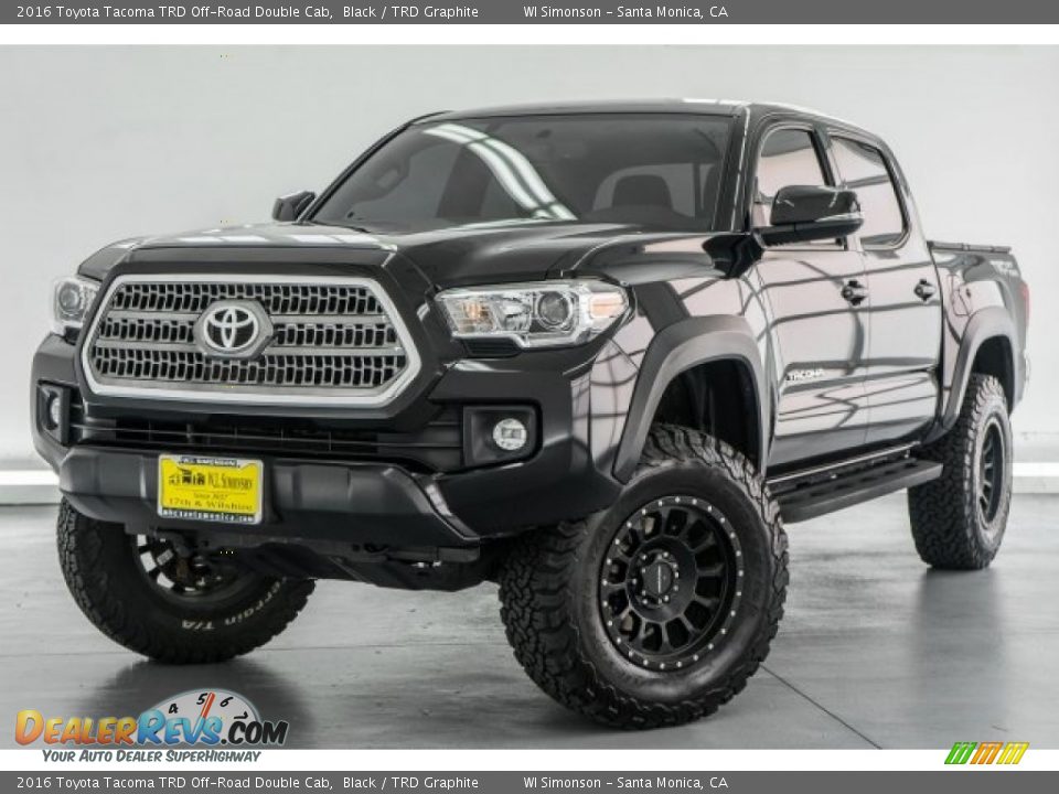 2016 Toyota Tacoma TRD Off-Road Double Cab Black / TRD Graphite Photo #14