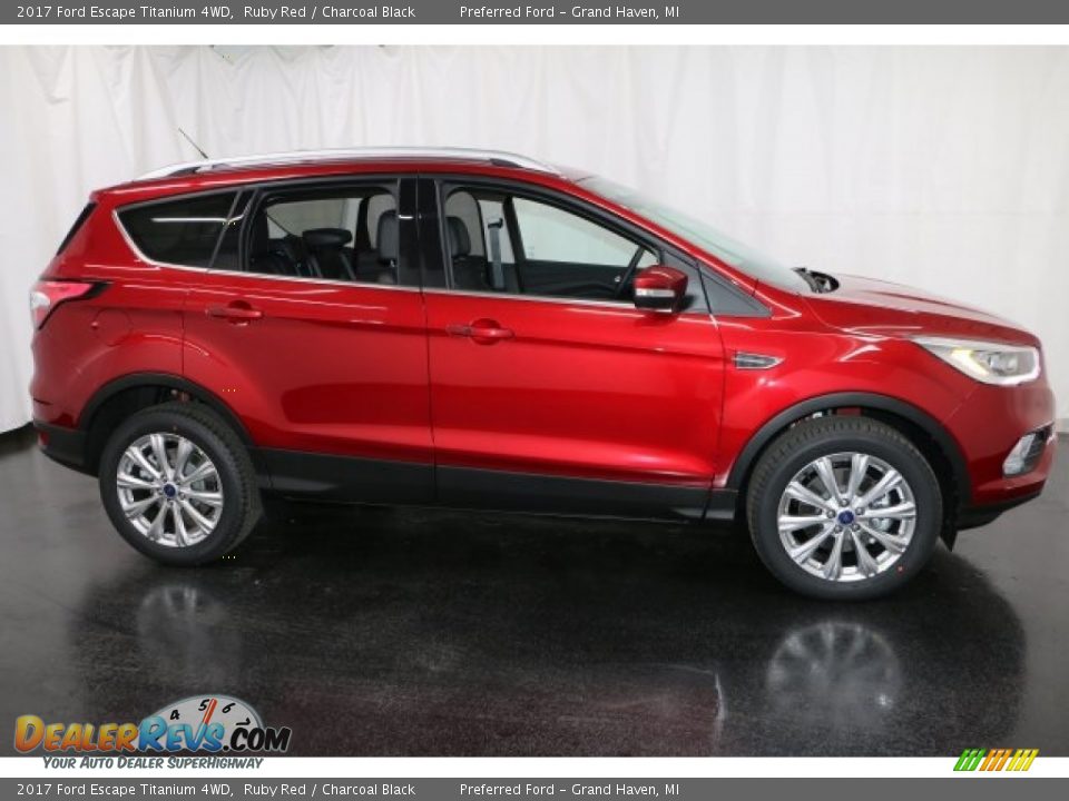 2017 Ford Escape Titanium 4WD Ruby Red / Charcoal Black Photo #1