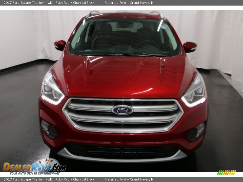 2017 Ford Escape Titanium 4WD Ruby Red / Charcoal Black Photo #6