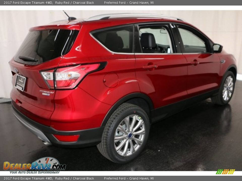 2017 Ford Escape Titanium 4WD Ruby Red / Charcoal Black Photo #8