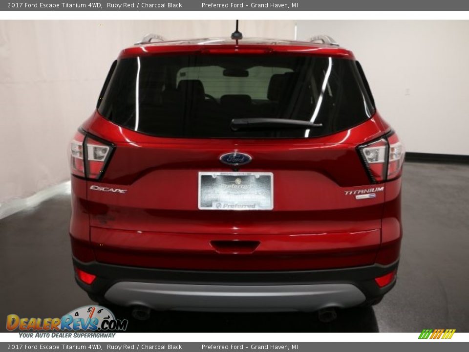 2017 Ford Escape Titanium 4WD Ruby Red / Charcoal Black Photo #9