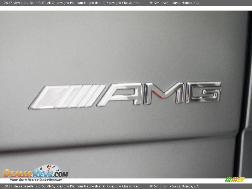 2017 Mercedes-Benz G 63 AMG designo Platinum Magno (Matte) / designo Classic Red Photo #28