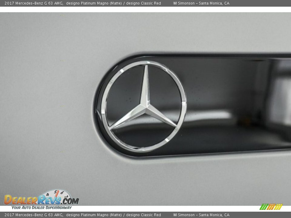 2017 Mercedes-Benz G 63 AMG designo Platinum Magno (Matte) / designo Classic Red Photo #29