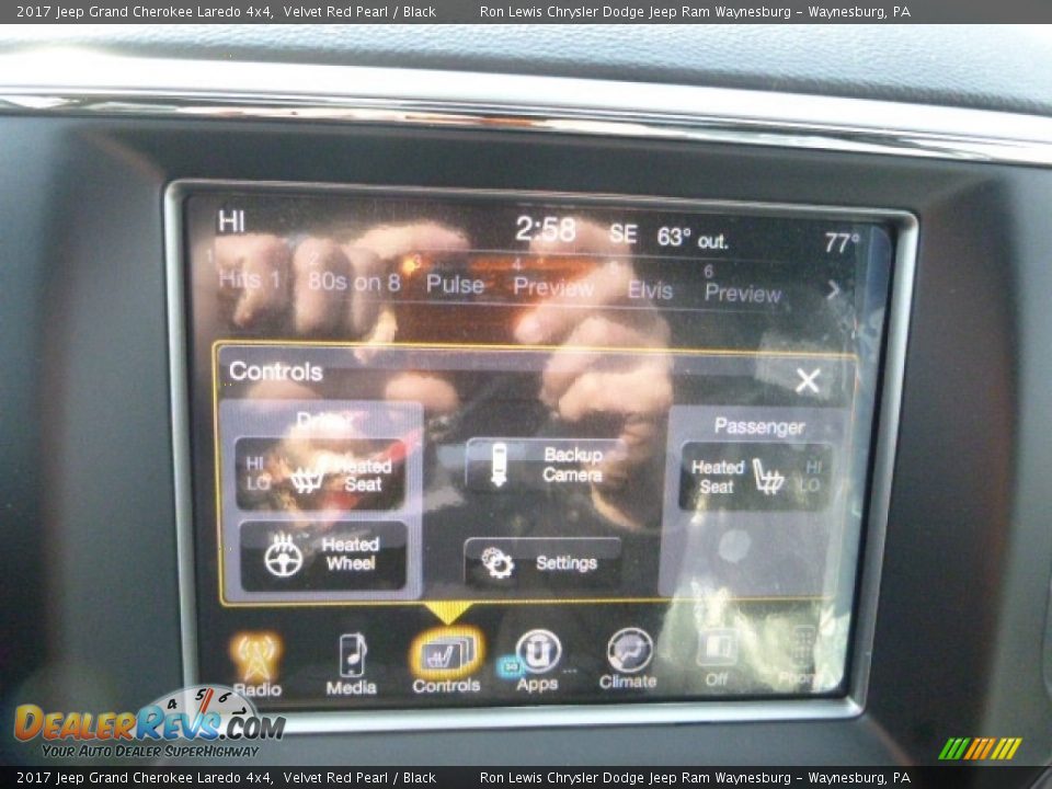 2017 Jeep Grand Cherokee Laredo 4x4 Velvet Red Pearl / Black Photo #19