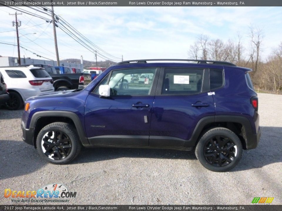 2017 Jeep Renegade Latitude 4x4 Jetset Blue / Black/Sandstorm Photo #2