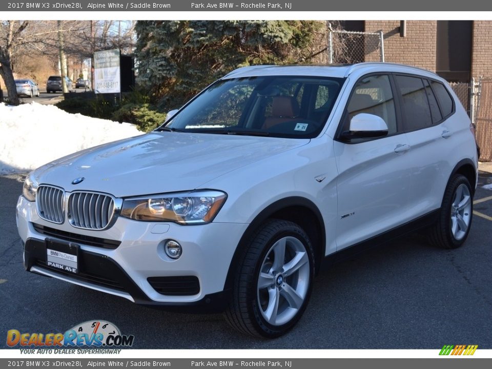 2017 BMW X3 xDrive28i Alpine White / Saddle Brown Photo #6