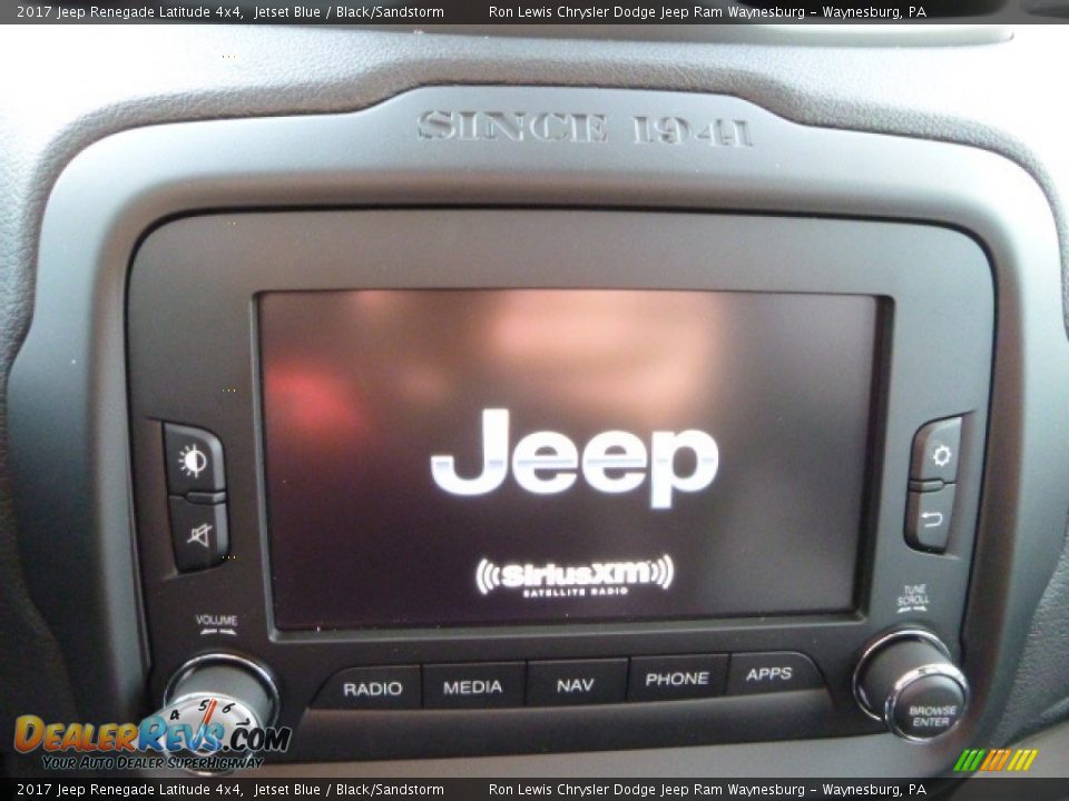 2017 Jeep Renegade Latitude 4x4 Jetset Blue / Black/Sandstorm Photo #17
