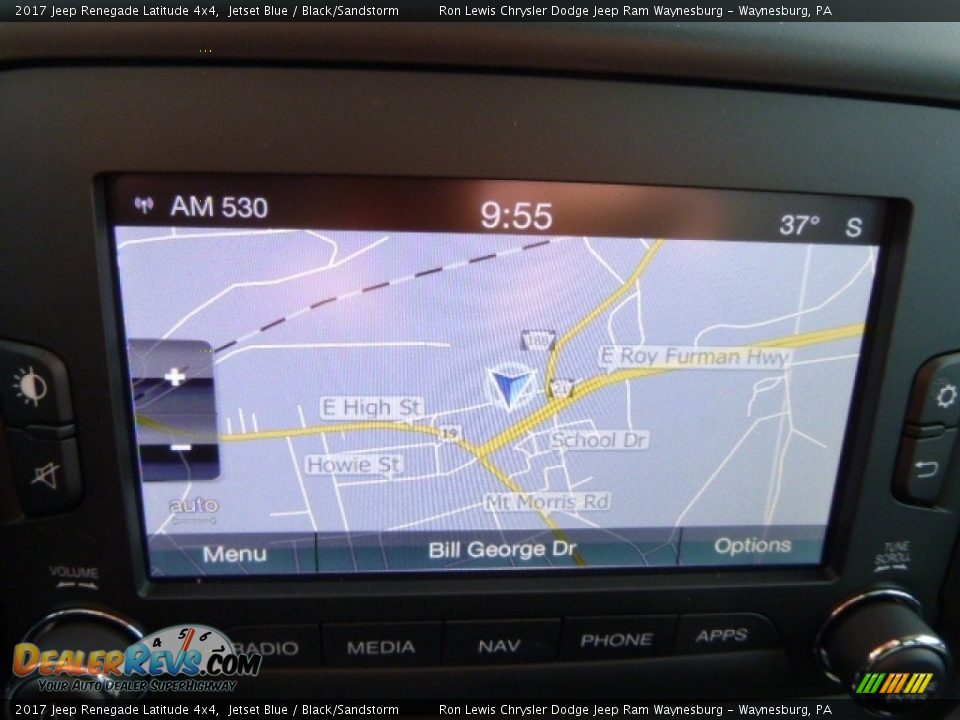 2017 Jeep Renegade Latitude 4x4 Jetset Blue / Black/Sandstorm Photo #18