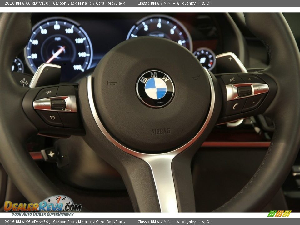 2016 BMW X6 xDrive50i Steering Wheel Photo #10