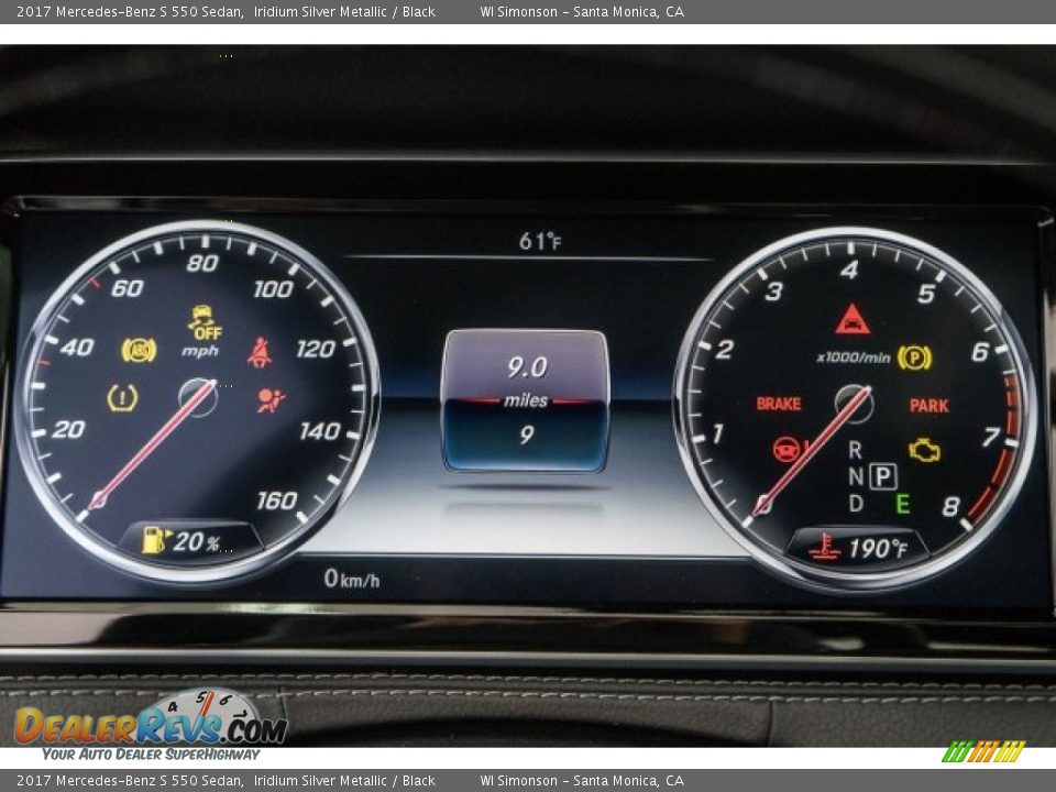 2017 Mercedes-Benz S 550 Sedan Gauges Photo #7