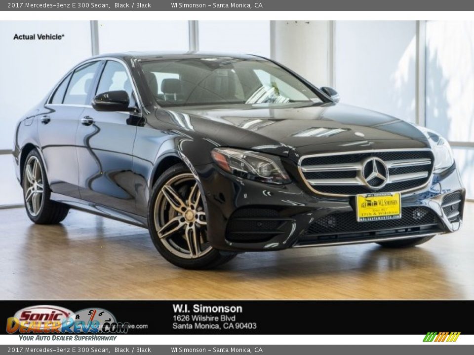 2017 Mercedes-Benz E 300 Sedan Black / Black Photo #1