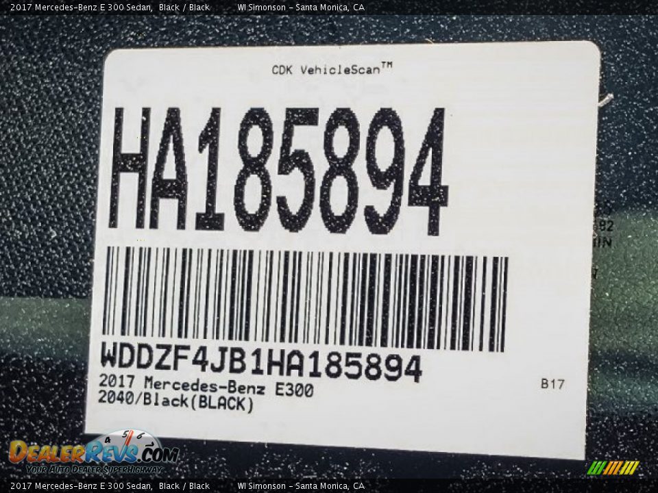 2017 Mercedes-Benz E 300 Sedan Black / Black Photo #8