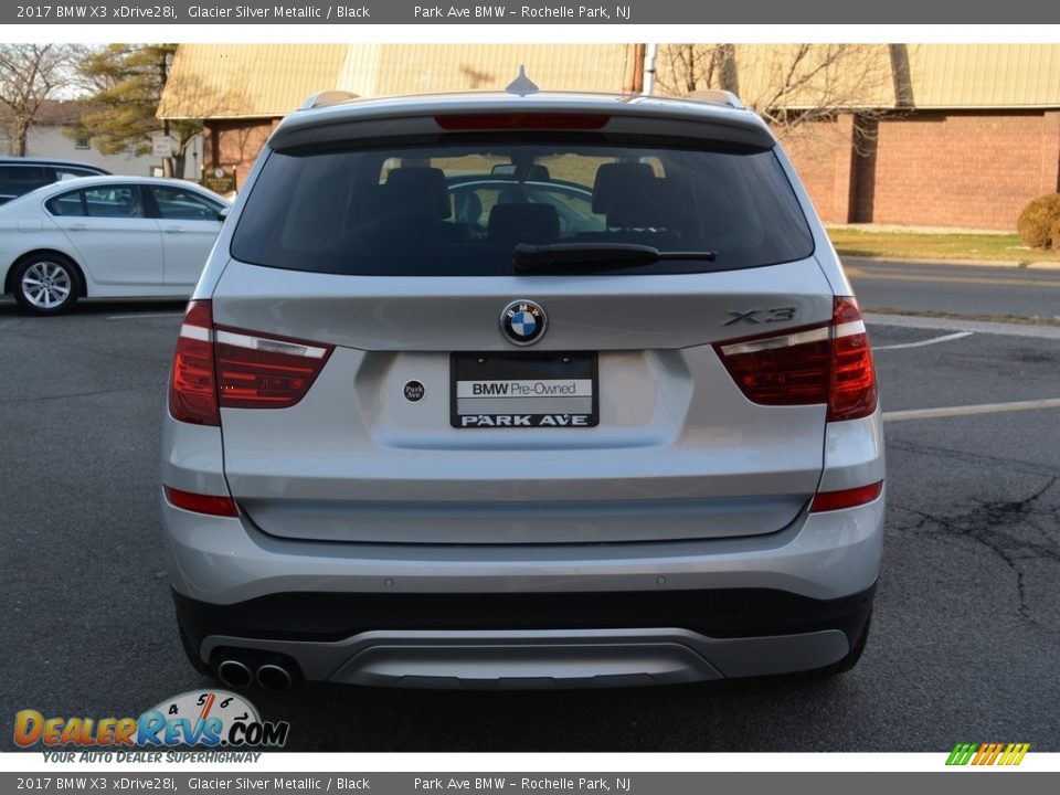 2017 BMW X3 xDrive28i Glacier Silver Metallic / Black Photo #4