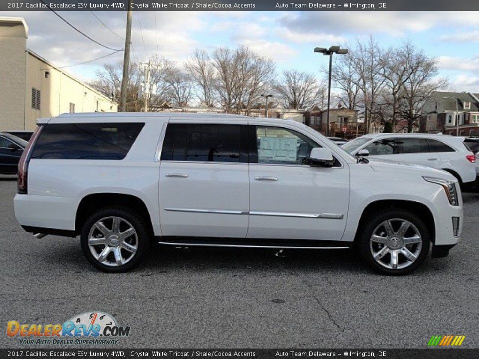 Crystal White Tricoat 2017 Cadillac Escalade ESV Luxury 4WD Photo #7