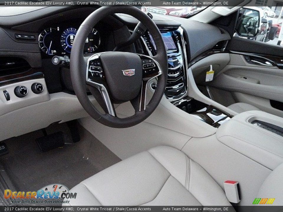 2017 Cadillac Escalade ESV Luxury 4WD Crystal White Tricoat / Shale/Cocoa Accents Photo #17