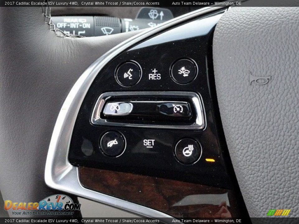 2017 Cadillac Escalade ESV Luxury 4WD Crystal White Tricoat / Shale/Cocoa Accents Photo #24