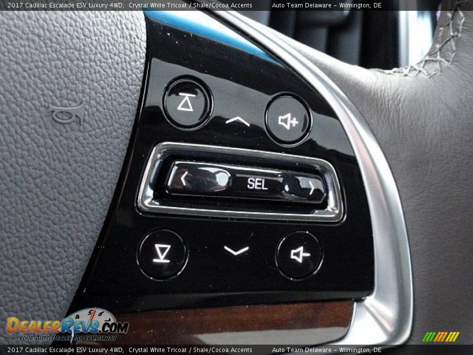 2017 Cadillac Escalade ESV Luxury 4WD Crystal White Tricoat / Shale/Cocoa Accents Photo #25