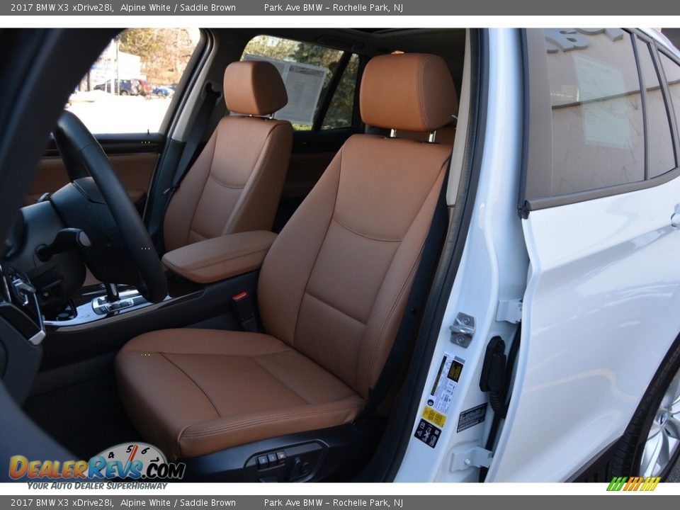 2017 BMW X3 xDrive28i Alpine White / Saddle Brown Photo #13