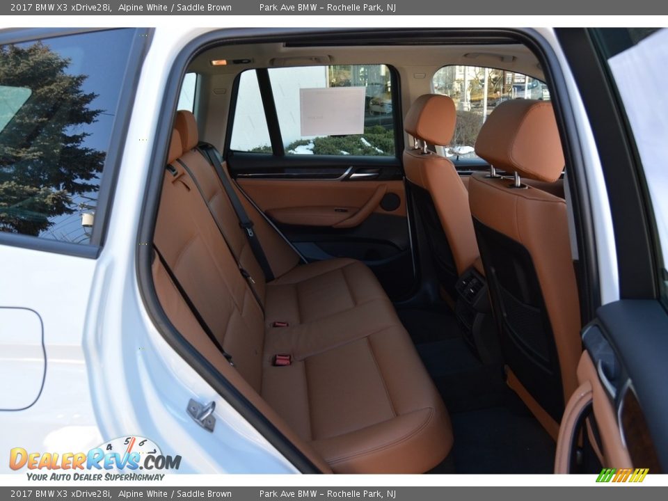 2017 BMW X3 xDrive28i Alpine White / Saddle Brown Photo #25