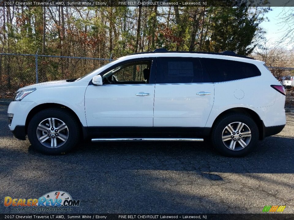 2017 Chevrolet Traverse LT AWD Summit White / Ebony Photo #3