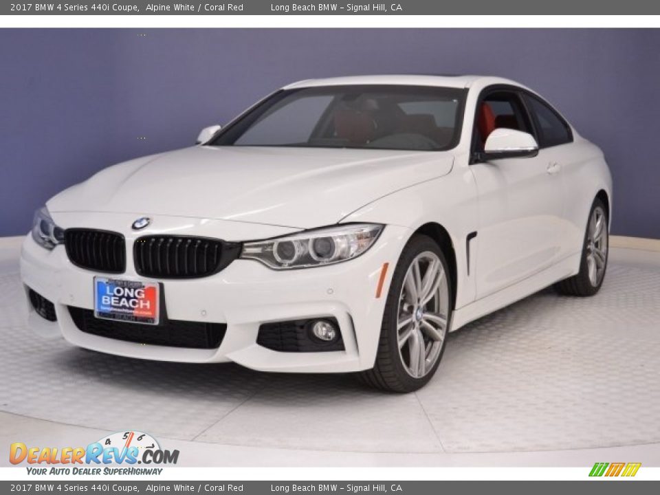 2017 BMW 4 Series 440i Coupe Alpine White / Coral Red Photo #3