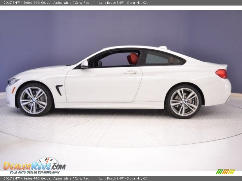 2017 BMW 4 Series 440i Coupe Alpine White / Coral Red Photo #4
