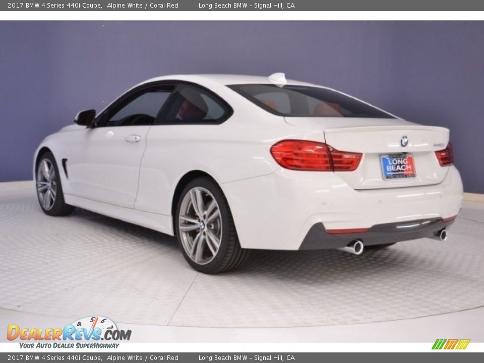 2017 BMW 4 Series 440i Coupe Alpine White / Coral Red Photo #5