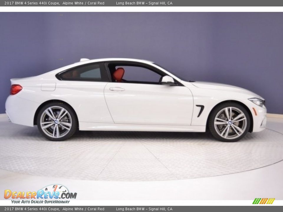 2017 BMW 4 Series 440i Coupe Alpine White / Coral Red Photo #8