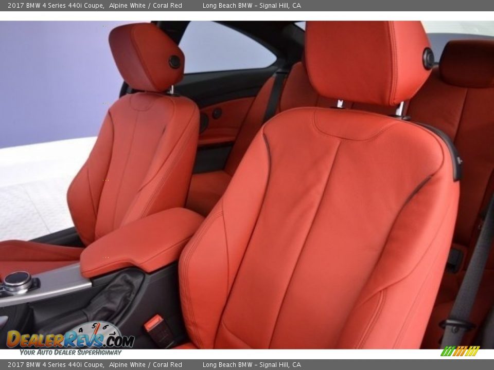 2017 BMW 4 Series 440i Coupe Alpine White / Coral Red Photo #12