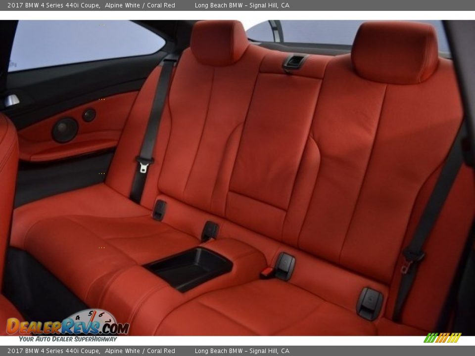 2017 BMW 4 Series 440i Coupe Alpine White / Coral Red Photo #14