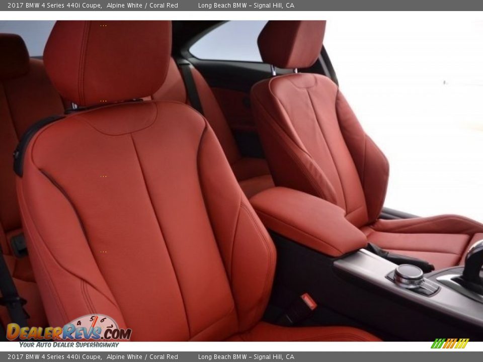 2017 BMW 4 Series 440i Coupe Alpine White / Coral Red Photo #17