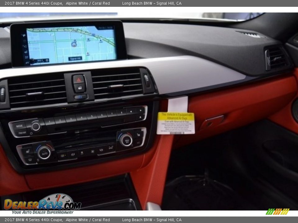 2017 BMW 4 Series 440i Coupe Alpine White / Coral Red Photo #23