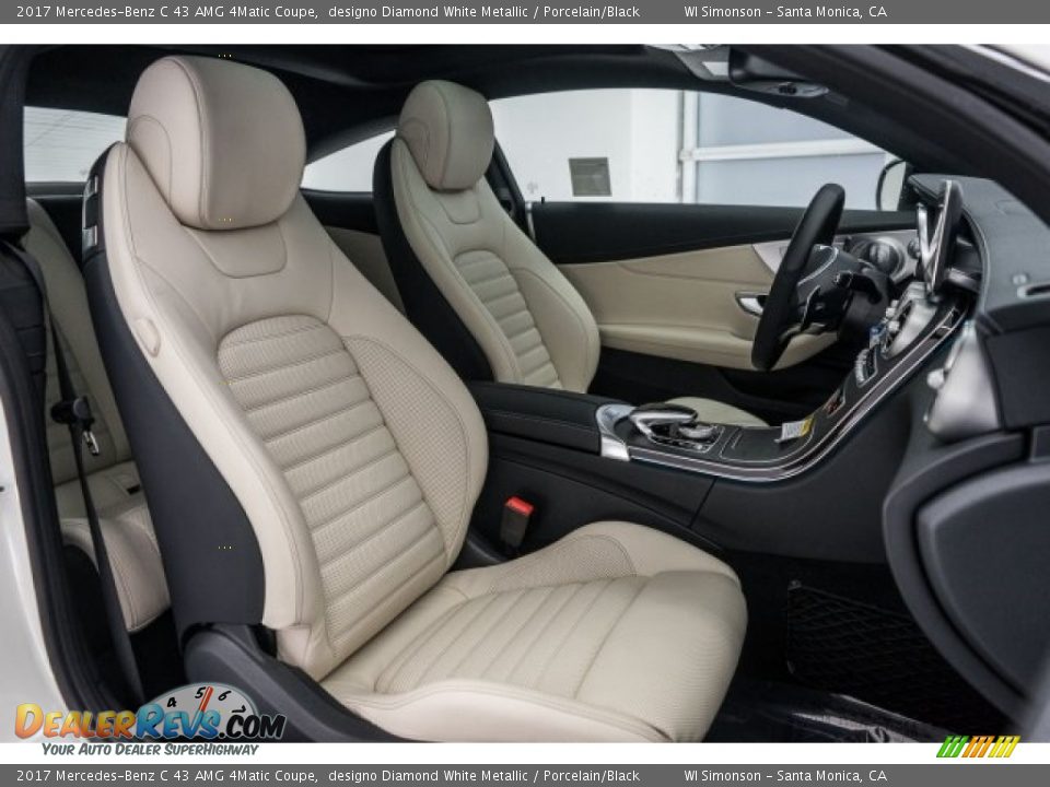 2017 Mercedes-Benz C 43 AMG 4Matic Coupe designo Diamond White Metallic / Porcelain/Black Photo #2