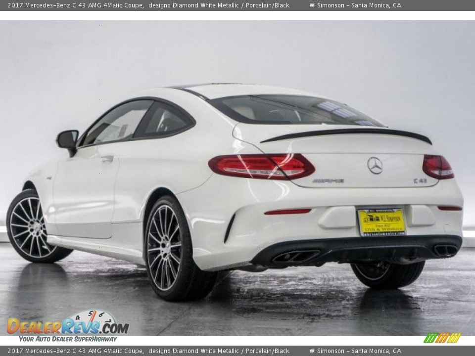 2017 Mercedes-Benz C 43 AMG 4Matic Coupe designo Diamond White Metallic / Porcelain/Black Photo #3
