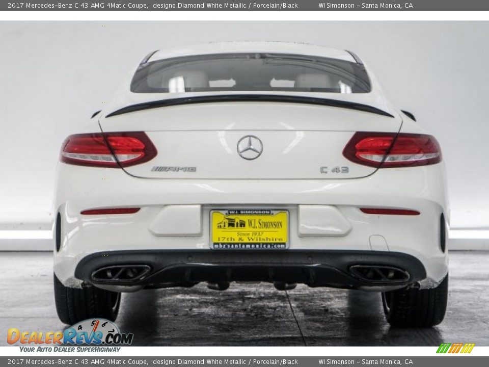 2017 Mercedes-Benz C 43 AMG 4Matic Coupe designo Diamond White Metallic / Porcelain/Black Photo #4