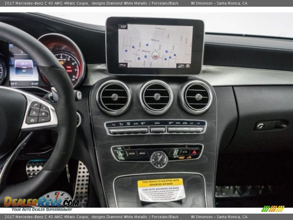 2017 Mercedes-Benz C 43 AMG 4Matic Coupe designo Diamond White Metallic / Porcelain/Black Photo #8
