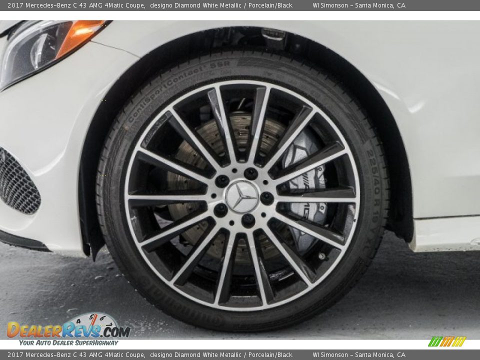 2017 Mercedes-Benz C 43 AMG 4Matic Coupe designo Diamond White Metallic / Porcelain/Black Photo #10