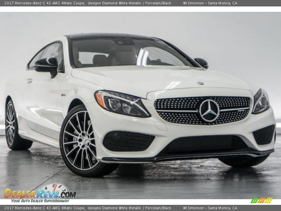 2017 Mercedes-Benz C 43 AMG 4Matic Coupe designo Diamond White Metallic / Porcelain/Black Photo #12