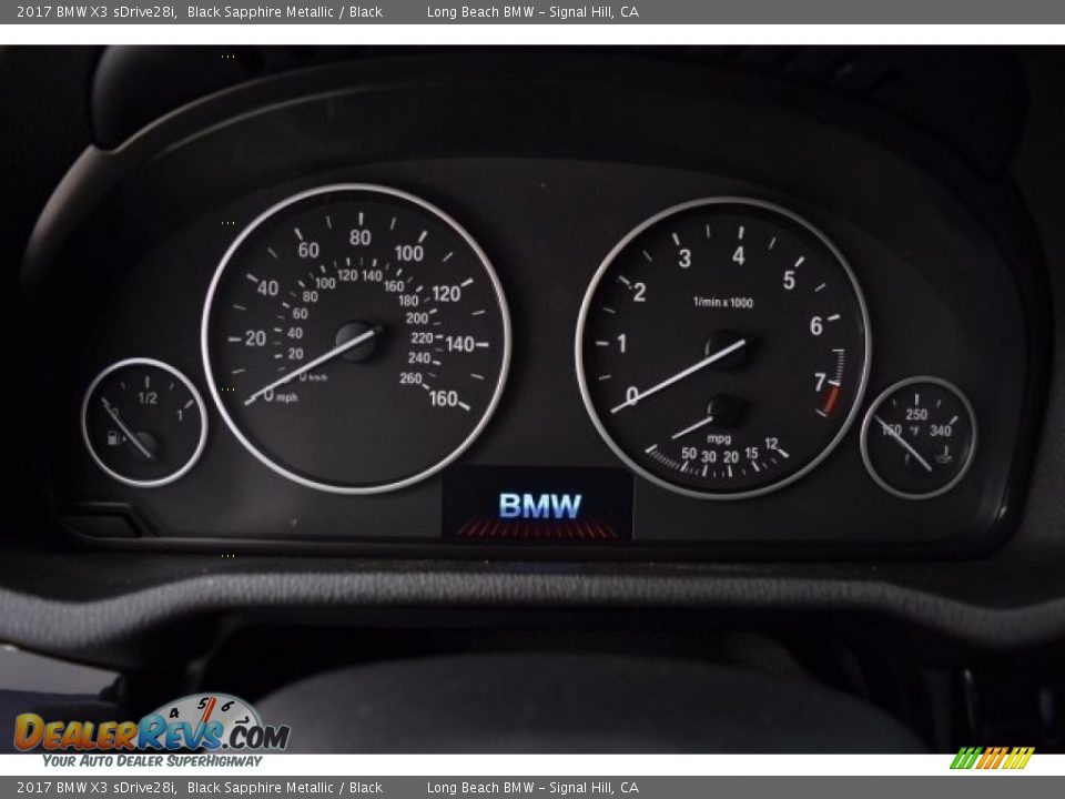 2017 BMW X3 sDrive28i Black Sapphire Metallic / Black Photo #26