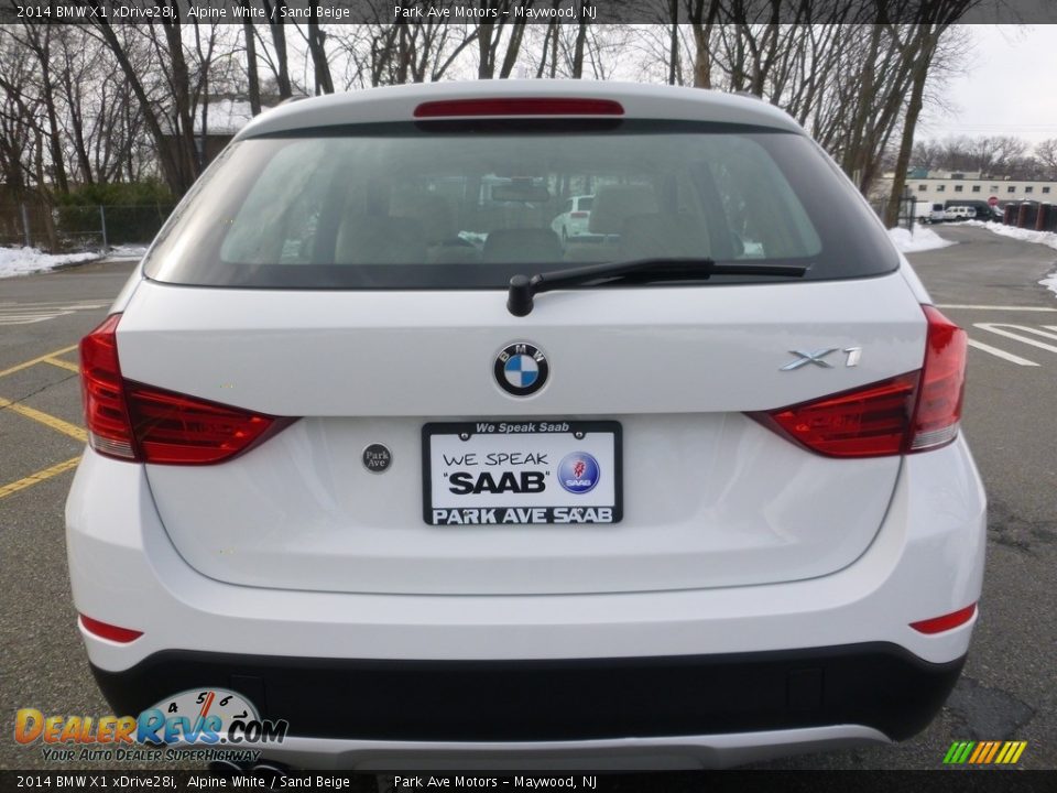 2014 BMW X1 xDrive28i Alpine White / Sand Beige Photo #4