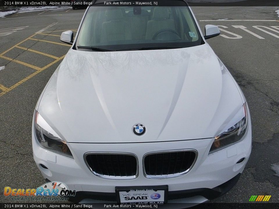2014 BMW X1 xDrive28i Alpine White / Sand Beige Photo #8