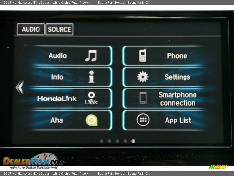 2017 Honda Accord EX-L Sedan White Orchid Pearl / Ivory Photo #17