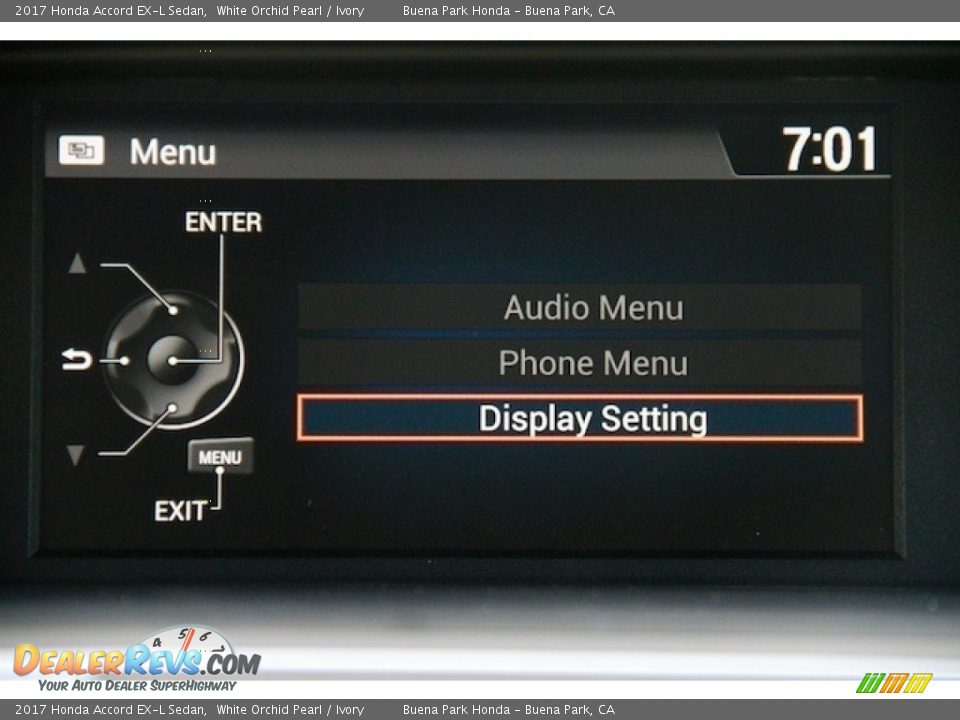 2017 Honda Accord EX-L Sedan White Orchid Pearl / Ivory Photo #18