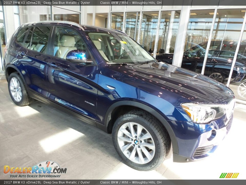 2017 BMW X3 xDrive28i Deep Sea Blue Metallic / Oyster Photo #1