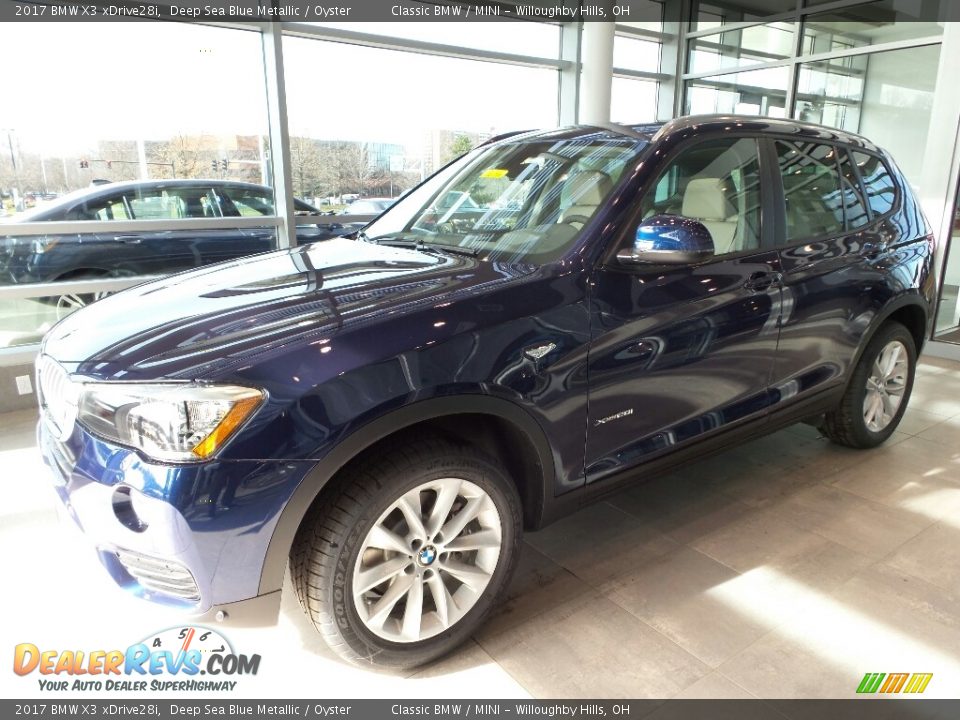 2017 BMW X3 xDrive28i Deep Sea Blue Metallic / Oyster Photo #3